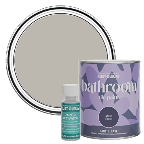 Rust-Oleum Brown Water-Resistant Bathroom Tile Paint in Gloss Finish - Gorthleck 750ml