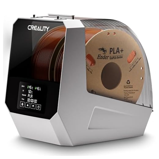 2025 Official Space Pi Filament Dryer Plus, 2 Rolls 3D Printer Filament Dry Box with 360° PTC Fast Heating, 4'' LCD Touch Screen, Filament dehydrator Fits 1.75/2.85mm PLA PETG ABS Filament