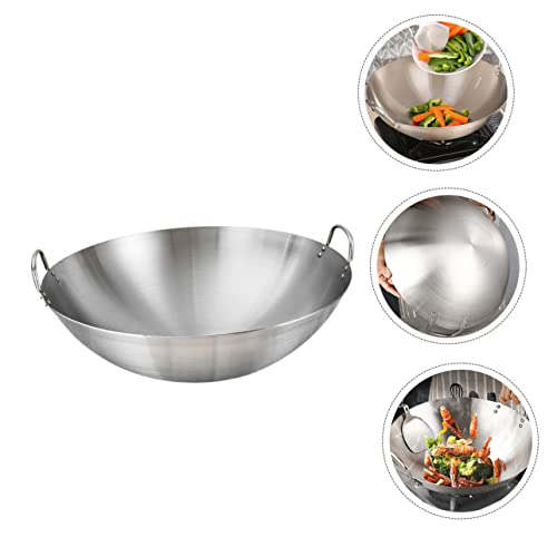 Wok de acero inoxidable BESTYASH 30cm miniatura 7