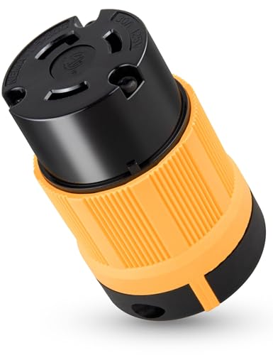 MECMO 30A 125V NEMA L5-30C Generator Locking Connector ETL Listed 3 Prong Twist Lock RV Marine L5-30R Female Adapter Plug 30 Amp 125 Volt 2 Pole 3 Wire Grounding Industrial Grade Heavy Duty