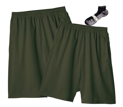 glimmer ドライ UVハーフ パンツ 2枚組 Sportsソックスセット アーミーグリーン L