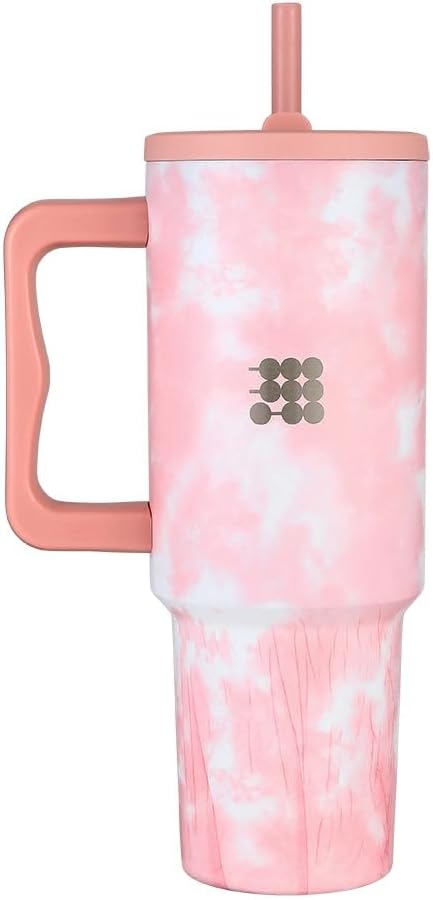 Cubitt Spill-Free Tumbler 40 oz – Insulated Thermo Cup, Hot & Cold, BPA-Free – Black Cheetah