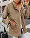 Imily Bela Übergangsjacke Damen Leichte sommerjacke Herbst Stehkragen Jacket Boyfriend Parka Sommerjacke Elegant leichte Jacke Kurzmantel(khaki，M)