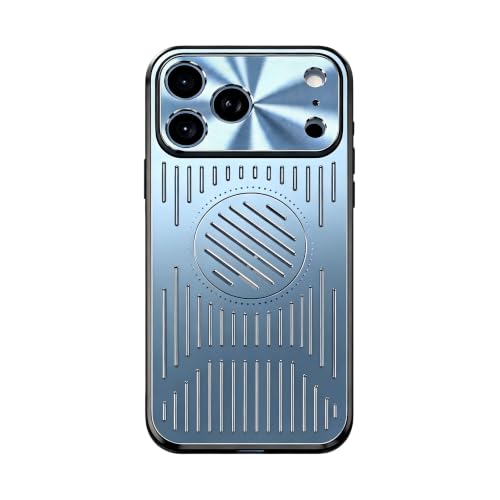 Doulings Magnetic Aluminum Alloy Case for iPhone 17 Pro Max/18 Pro Max,Blue