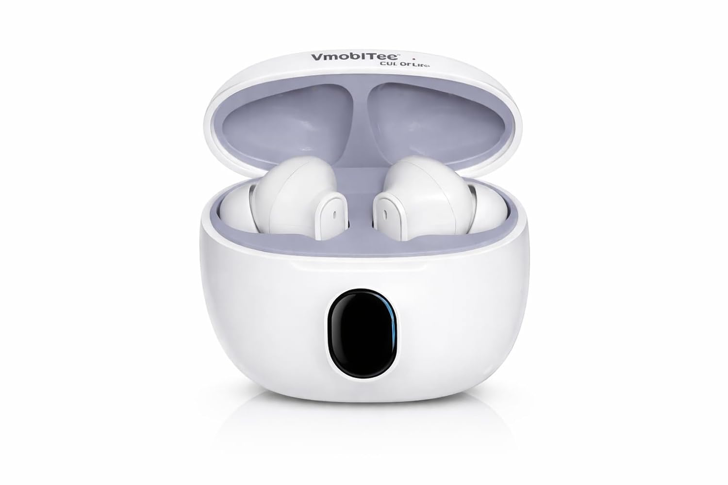 True Wireless Bluetooth 5.0 Earbuds, Up to 42H Playback, Deep Bass Audio, Battery Indicator, 10M Wireless Range, Compatible with Mobiles, Tablets & Laptops