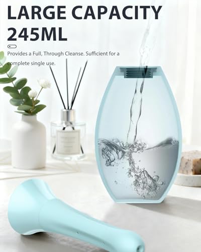 Image of Enemas Anal Douches Anti Backflow-Enema Bulb and Anal Cleaner for Men & Women, Reusable Douche Bottle for Women - Shower-Compatible Cleaner for Men, Easy to Use & Travel Friendly,Light Blue