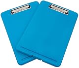 2 Pieces Plastic Storage Clipboard, Blue,