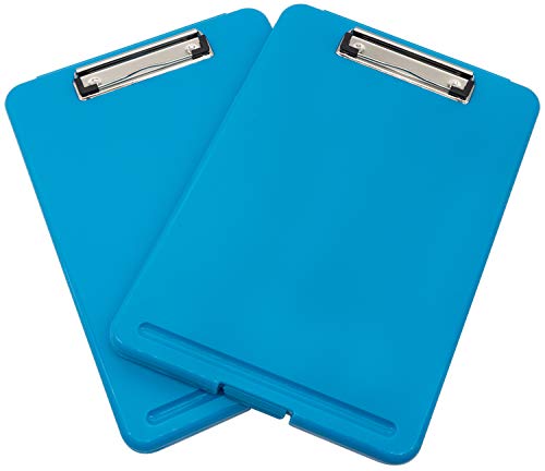 2 Pieces Plastic Storage Clipboard, Blue, #TOP4