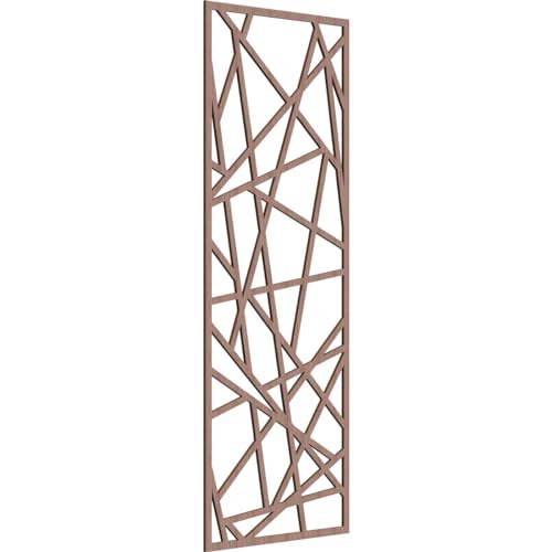 Image of Conway Decorative Pierced Fretwork Wood Wall Panels, 31 3 /8 inchW x 79 3 /8 inchH x 3 /8 inchT, Walnut