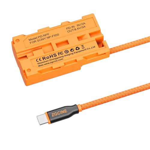 Batterie factice 9V PD USB-C NP-F550 pour BMPCC 6K Pro et moniteur Atomos