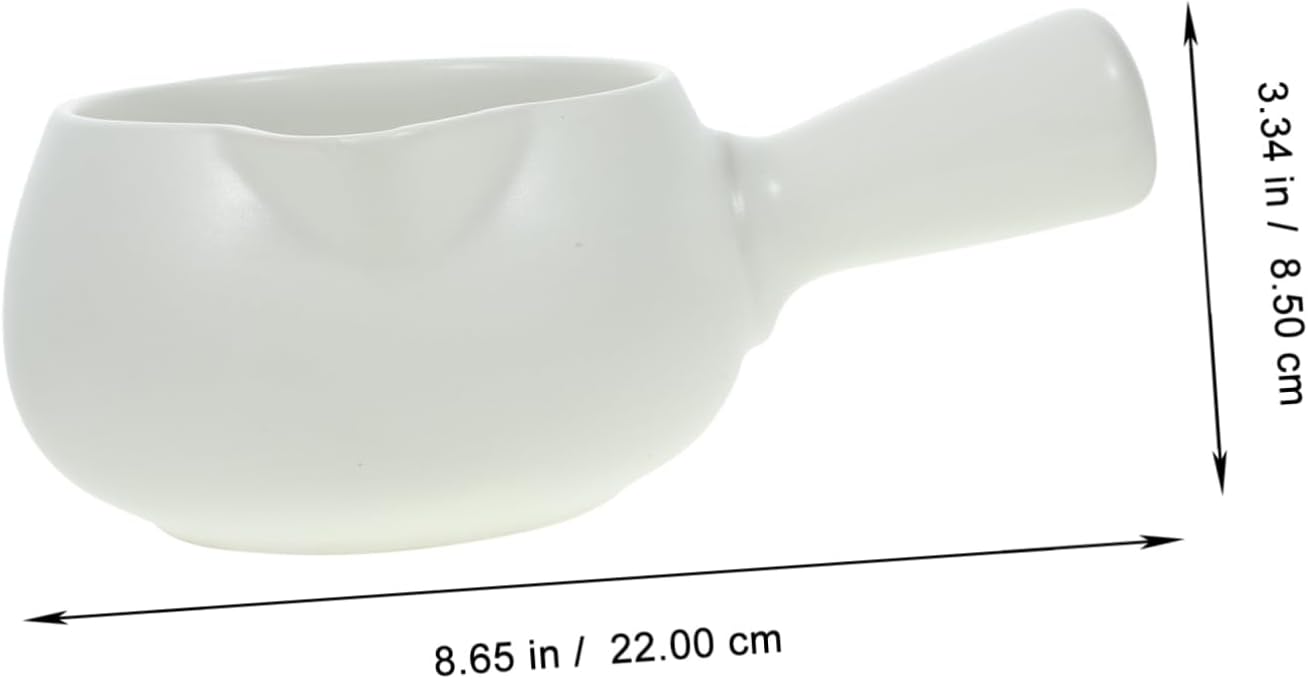 Alipis Mini Saucepan Clay Pot Porcelain Sauce Pan Ramen Noodle Bowl Fresh Soup Pot Cooking