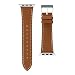 Produktbild Roobaya French Calf Lederarmband *Handmade in Germany* in Cognac mit farblich abgestimmten Adaptern, Watchband für die Apple Watch Series 5, Series 4, Series 3, Series 2, Series 1