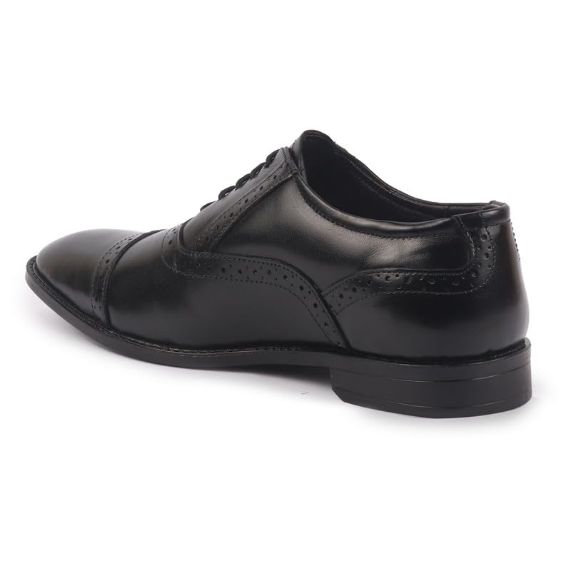 Image of FAUSTO Men Genuine Leather Formal Lace Up Brogue Shoes for Office | Meeting Event Shoes with Comfort