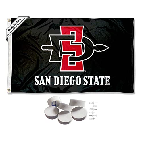 San Diego State Aztecs Black Banner and Tapestry Wall Tack Pads
