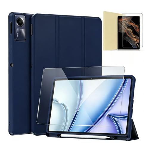 Capa Tablet Xiaomi Redmi Pad SE 11" (2023), Com Suporte Para Caneta Touch, Auto Wake/Sleep Smart Tablet, Anti Impacto, Leve e Resistente (Azul Marinho)