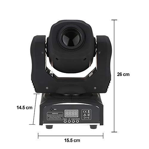 Luz Do Estágio 60W,Sailsbury 60W LED 8 Gobos 8 cores movendo a cabeça Stage Efeito de Luz RGBW 9/11