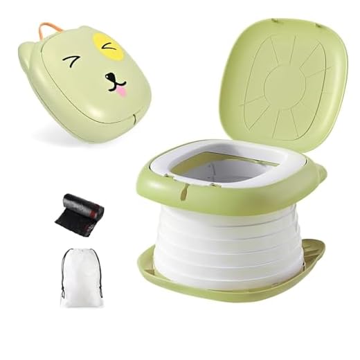 OREMEL Portable Potty Seat For Toddler Travel, Travel Potty Seat For Toddler with Carry Handle, Portable Toilet For Kids Girls and Boys, Car Potty For Toddler (Green)