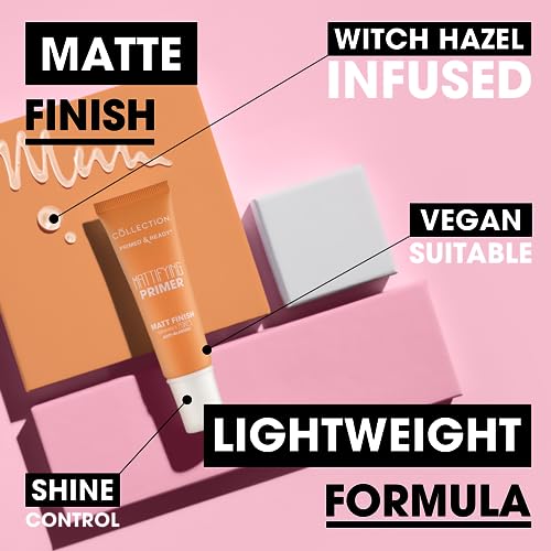 Collection Cosmetics Primed and Ready Mattifying Pore Minimiser, Matte Facial Primer For Dry Skin, 25ml, Transparent - Image 6