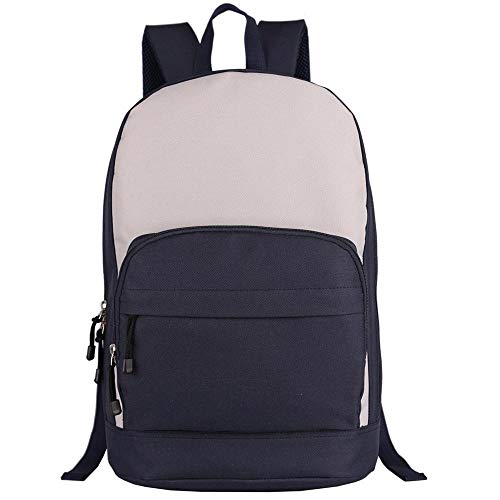 Mochila de tela Oxford negra con doble compartimento para proteger cuadernos del desgaste