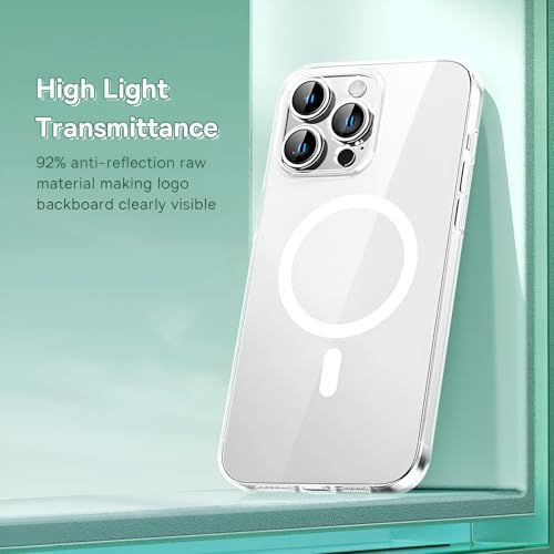 Image of Back Cover Case for iPhone Offers Mag-Safe Compatibility | Crystal-Clear Design | Camera Protection | Durable PC & TPU Construction (Transparent, iPhone 15 Pro)