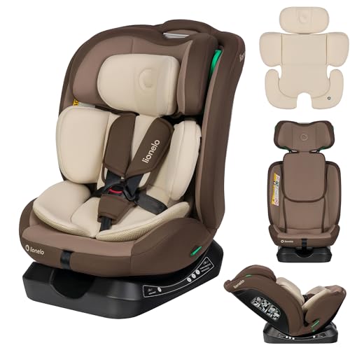 Lionelo Aart i Size Silla De Coche, Grupo 0/1/2/3, 40 150 cm, 0 12 Años, Instalación Universal Con Cinturón, Reposacabezas Memory Foam Ajustable, a Contramarcha y a Favor de la Marcha, Funda Extraíble