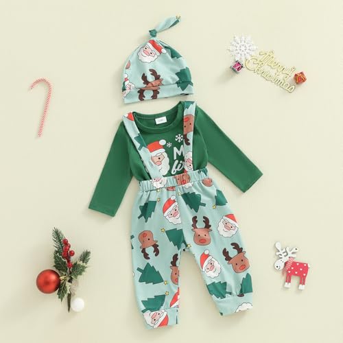 Newborn Baby Boy Halloween Outfit Long Sleeve Pumpkin Romper Ghost Suspender Pants Hat Cute Fall Clothes 3Pcs2