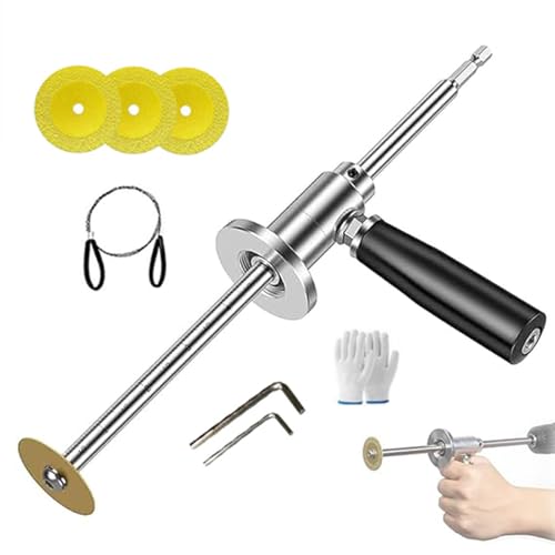 GAENZA Cortador De Tubos Interior De PVC Ajustable, De Acero Inoxidable, con Rueda De Corte De Diamante Y Mango, Profundidad De Corte Ajustable De 7", para Tubos De PVC De 1-1/2 A 8 Pulgadas