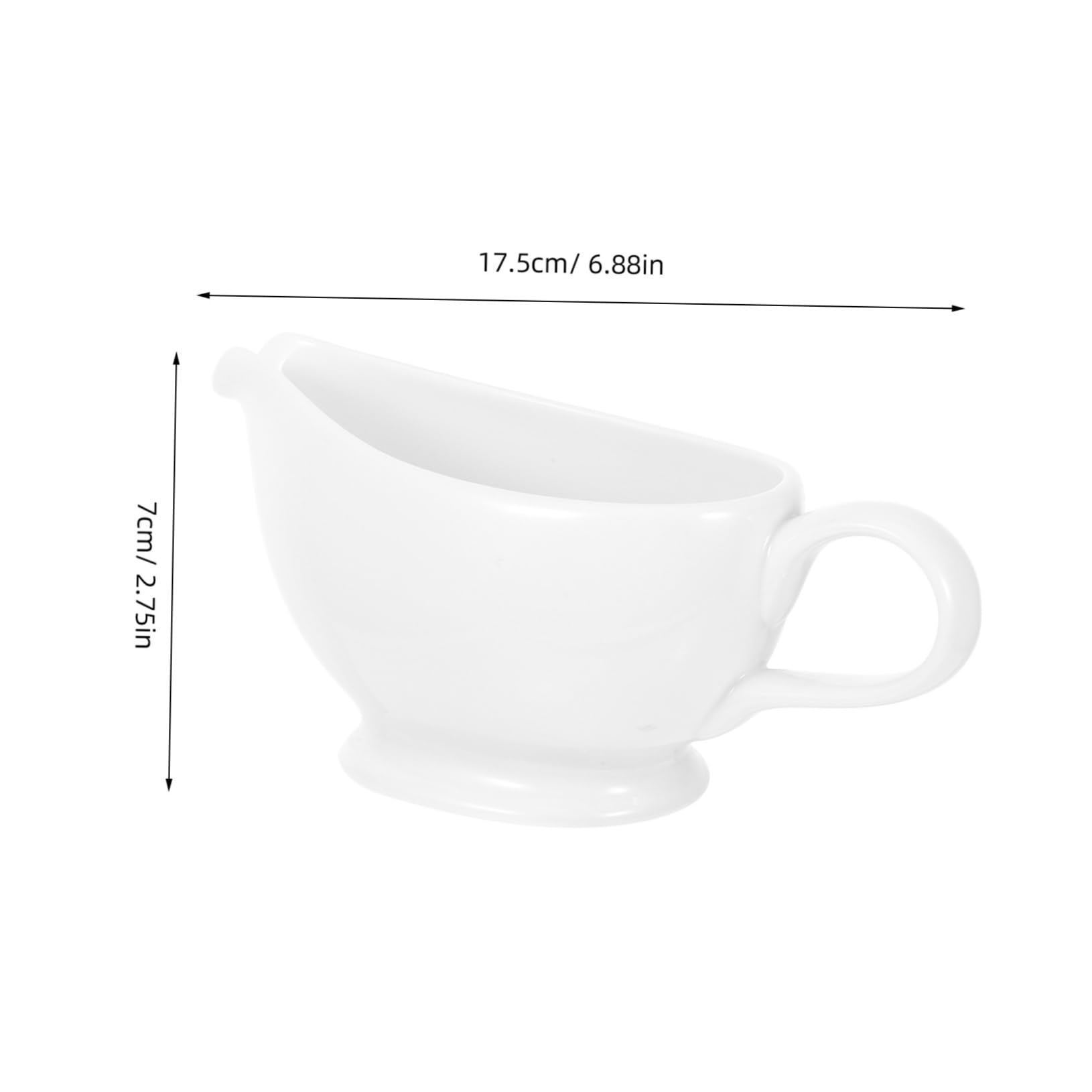 TOPPERFUN Funny Gravy Boat Ceramic Sauce Jug with Comfortable Handle Unique Boat Shape for Dressing Broth and Cream Capacity Easy to Clean for Entertaining
