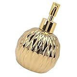 YOSADIER Botella Dispensadora de Gel y Champú Recargable para Baño Botella de Porcelana Dorada de Gran Capacidad Diseño Portátil y Ligero para Viaje Frasco Presionable para Gel de Ducha y
