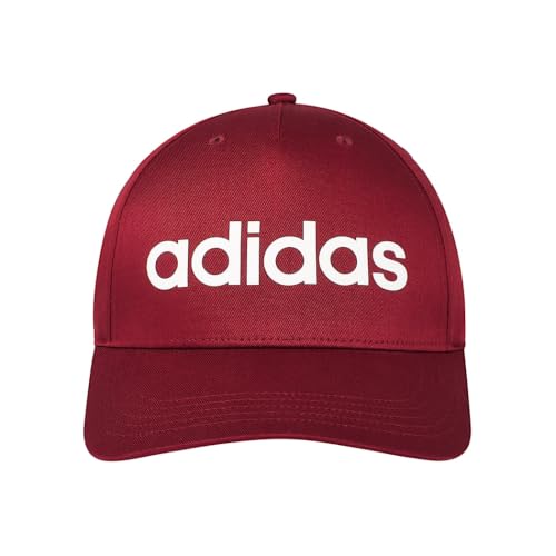 adidas Unisex Linear Baseball Cap, Active Maroon/White, XS-S