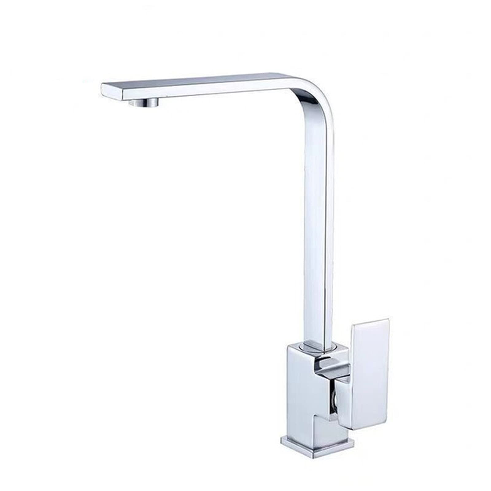 Robinet de cuisine rotatif mitigeur carré évier eau chaude froide