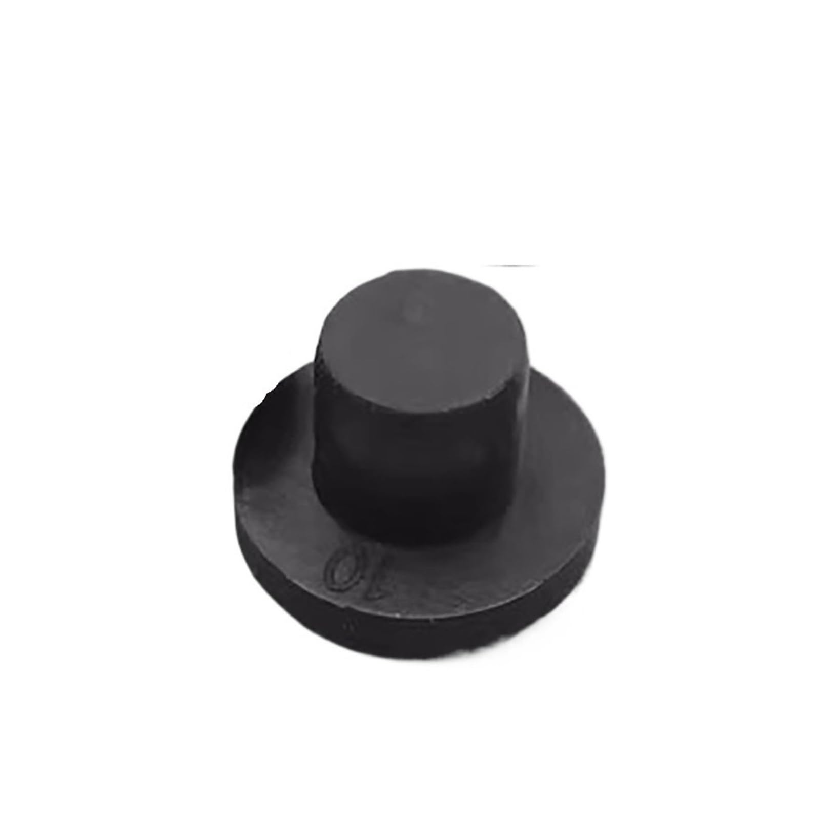 Rubber Stopper 10pcs High Temp Elastic Black Silicone Rubber Hole Plugs, Cap Stoppers Cylinder Covers for 2.7mm-8.5mm Openings(8.5mm)