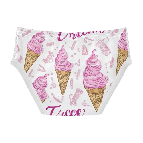 Wusikd Ice Cream Cones Boys' Underwear Cotton Pink Swirls Boys Briefs Soft Toddler Underwear 2T2
