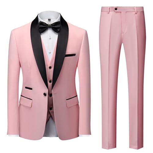 Costume gilet pantalon homme à revers et bouton-pression de qualité