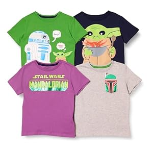 Amazon Essentials Disney | Marvel | Star Wars Boys and Toddlers’ Short-Sleeve T-Shirts (Previously Spotted Zebra), Multipacks