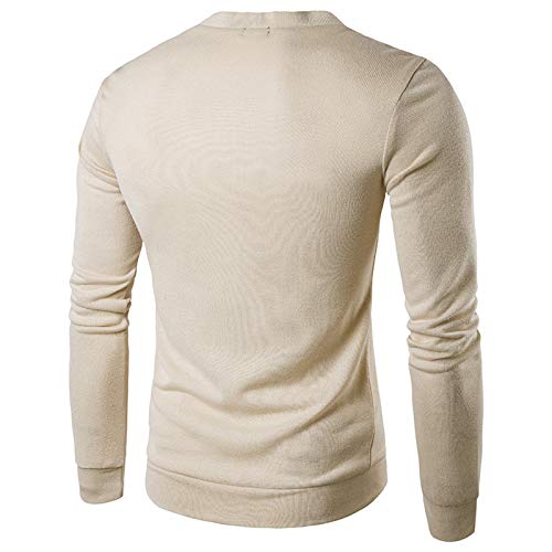 Men's Youth Casual Colorful V-neck Long Sleeve Sweater Button Closure Ribbed Hem Solid Color Formal Fall And Spring Tops2