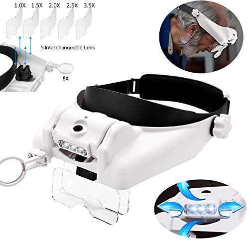 Lupenbrille HunterBee LED mit Kopfband und Licht
