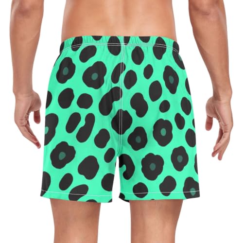 Traje de baño de leopardo verde hombre para evitar rozaduras al secar 2
