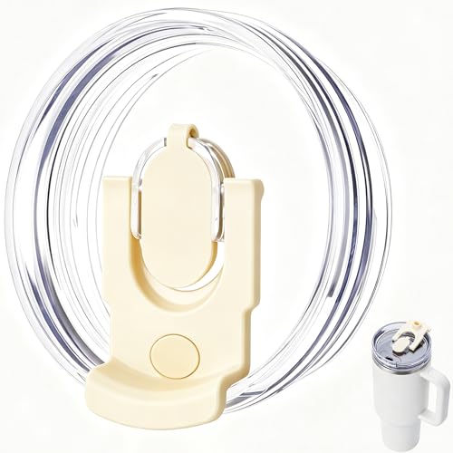 Image of 40 oz Tritan Tumbler Replacement Lid for Stanley Quencher H2.0 | Clear Spill Proof Tumbler Covers for Stanley Cup Accessories
