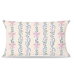 Pink Bow Floral Pillow Covers-02