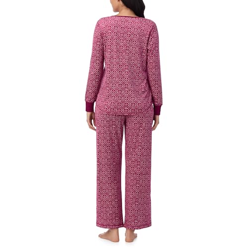 Nautica Pajamas for Women Set, Long Sleeve Henley Pajama Shirt & Pants, Warm Winter Fleece Sleepwear Lounge PJ Sets for Women3