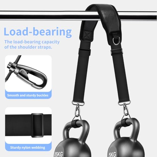 Image of ZINMARK Shoulder Strap 79 inch with Cushion and Double Adjustable Buckles and Metal Hooks for Briefcase Bag, Luggage Bag and More