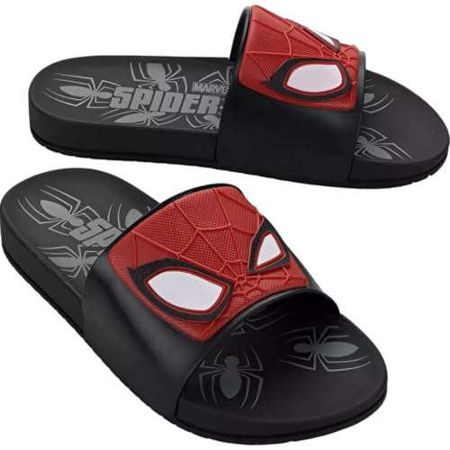 Chinelo Slide Infantil Menino Fácil Calce Homem Aranha View