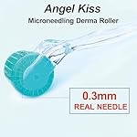 Derma Roller Real Needles - Angel Kiss 0.30mm Microneedling Roller with Case - 192 Stainless Steel Micro Needling Dermal Kit for Face, Scalp, Body - At Home Microdermabrasion Roller for Women Men - Image 2