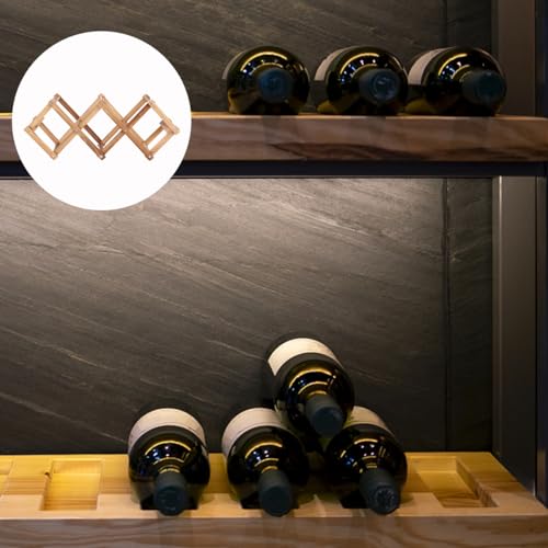 Soporte de vino de madera BESPORTBLE para 5 botellas miniatura 4