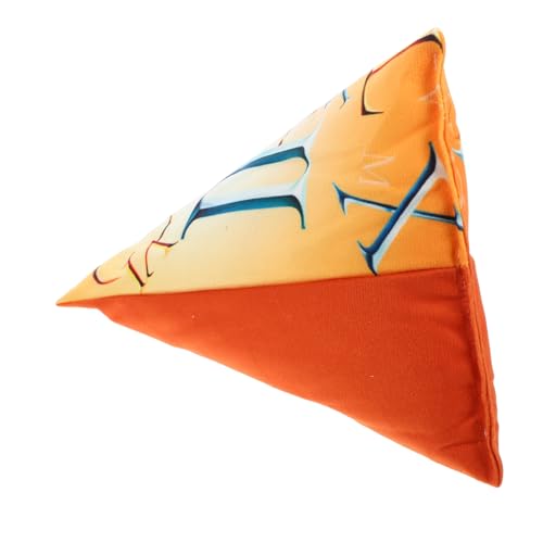 Oreiller triangulaire Mikinona support téléphone en velours bleu