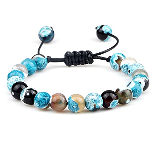 Bijoux cadeaux parfaits : bracelet en pierre naturelle ajustable pour elle et lui