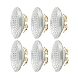 Beonllay PAR36 LED Landscape Lighting 6W 600LM(Eq to 36Watt Halogen) 12V-36V Warm White 3000K Waterproof, PAR36 Flood Light 12V Multipurpose Base Light Bulb,6 Pack