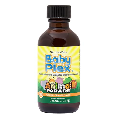 NaturesPlus Animal Parade Baby Plex, Natural Orange Flavor - 2 fl oz, Pack of 2 - Liquid Multivitamin for Infants & Toddlers - Sugar Free, Gluten Free - 120 Total Servings NaturesPlus Animal Parade Baby Plex, Natural Orange Flavor - 2 fl oz, Pack of 2 - Liquid Multivitamin for Infants & Toddlers - Sugar Free, Gluten Free - 120 Total Servings