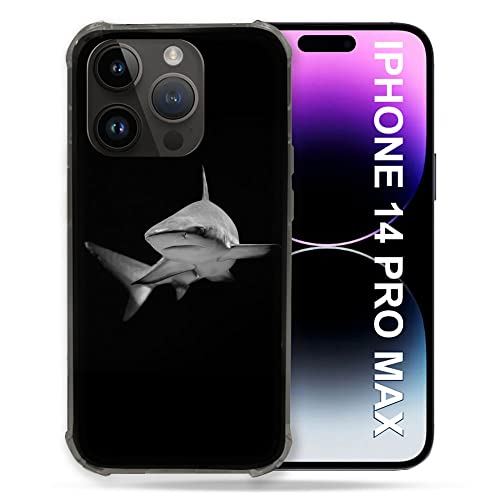 Coque iPhone 14 Pro Plus motif animal requin sombre - Protection mobile 6.7 pouces antichoc